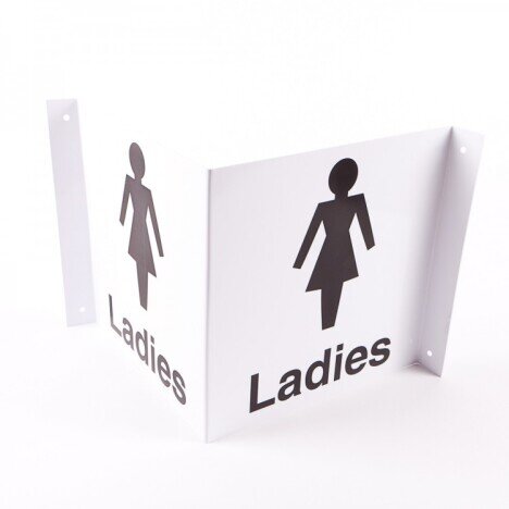 Projecting Ladies Toilets Signs