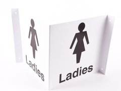 Projecting Ladies Toilets Signs